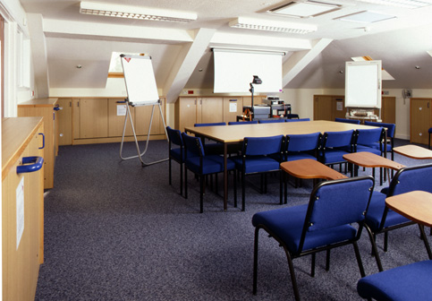 St Ives -  'Wiskaway'® 6000 Wallbeds folded away, with lecture room in use