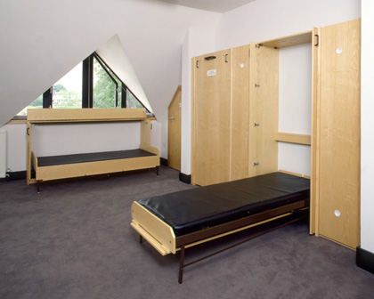 Woodford Green Fire Station - Two 'Wiskaway'® 7500 Wallbeds and one 'Wiskaway'® 6000 Wallbed - folded down